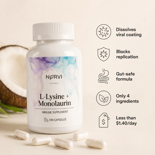 Lysine + Monolaurin Natural Herpes Support