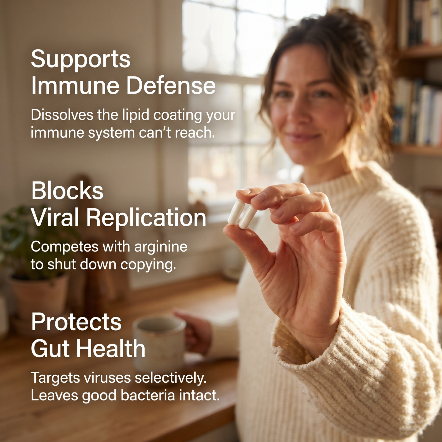 Lysine + Monolaurin Natural Herpes Support